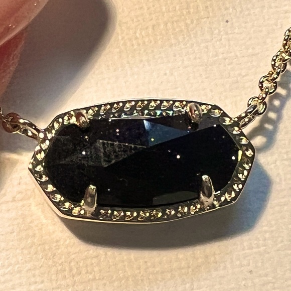 Kendra Scott Jewelry - NWT Kendra Scott RARE Elisa Necklace Blue Goldstone Yellow Gold Bloomingdales😊